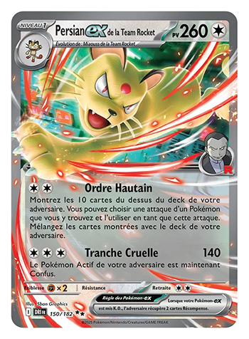 Carte Persian-ex Team Rocket de l'extension Rivalités Destinées